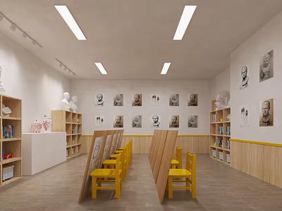 Modern Art Classroom 3d model