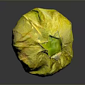 Shiny Yellow Leaf Wrapped Fruit With Green Top On Black Background