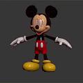 Classic Mickey Mouse Doll Featuring Black Round Ears Red Shorts White Gloves And Yellow Shoes
