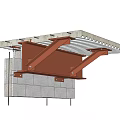 Building Process Chart Steel Structure Reinforced Floor Slab Process Chart 3d model