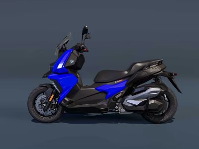 Modern Blue And Black Scooter Design With Sleek Body And Comfortable Seat 3d model