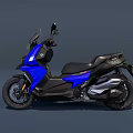 Modern Blue And Black Scooter Design With Sleek Body And Comfortable Seat