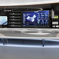 High Tech Control Panel With Multiple Screens Data Charts Maps And Digital Displays 3d model