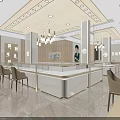 Modern Luxury Jewelry Store Interior Design With Bright Lighting Elegant Display Cases And Marble Flooring