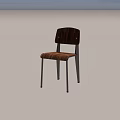 Pair of Modern Wooden Leisure Chairs Featuring Black Metal Legs And Sleek Design