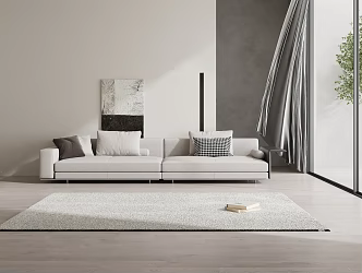 Modern double sofa 3d model