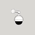 Wall Mounted Dome Security Camera With 360 Degree Rotation For Surveillance Monitoring
