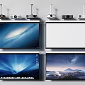 Modern Projector Projection Curtain 3d model
