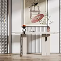 Modern End Desk 3d model