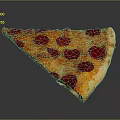 Freshly Baked Delicious Pepperoni Pizza Slice With Melted Cheese And Golden Crust
