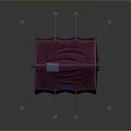 Pink Camping Tent With Patch Design And Support Poles For Outdoor Use 3d model