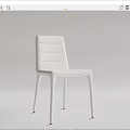 Modern Dining Chairs With Sleek Design Multiple Colors And Striped Backrest 3d model