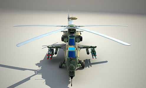 Modern helicopter Wuzh10 helicopter 3d model