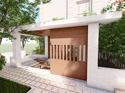 Modern Courtyard Garden model