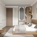 Modern Bedroom Interior Design With Upholstered Headboard Nightstands And Wall Art
