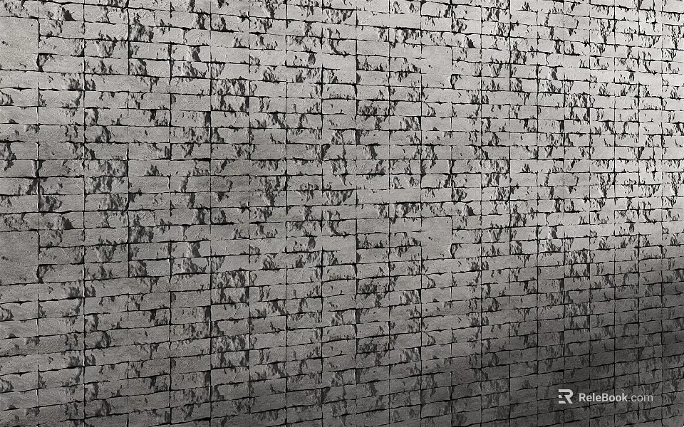 Modern Architectural Building Exterior Wall Featuring Textured Brick Patterned Design Details 3d model