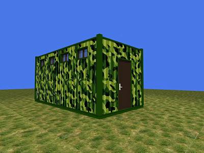 Camouflage integrated board room 3d model