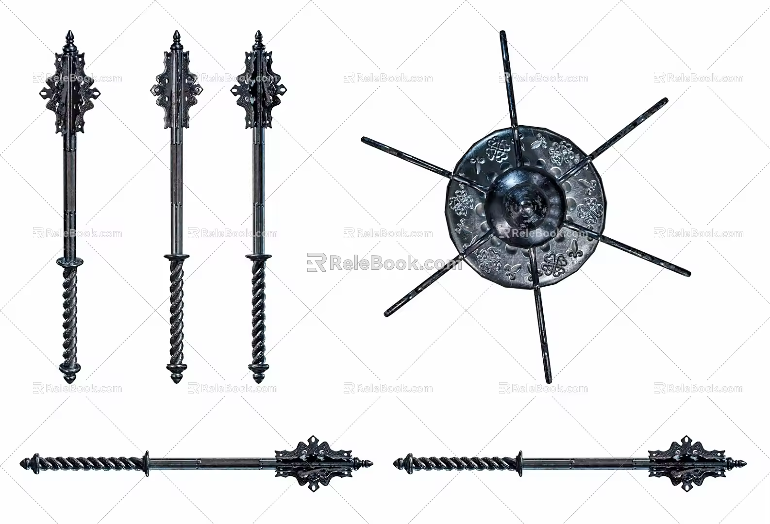 Modern mace weapon medieval weapon cold weapon mace 3d model