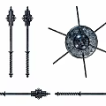 Modern mace weapon medieval weapon cold weapon mace 3d model