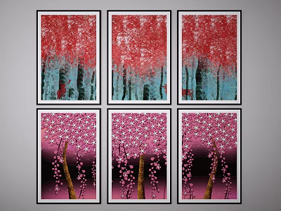 Modern Abstract Painting Abstract Decorative Hanging Painting 3d model
