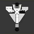 White And Black Lego Spaceship Model With Transparent Cockpit And Display Stand For Home Decoration