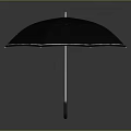 Black Umbrella Featuring Yellow STREET WEAR Text And Silver Handle On Gray Gradient Background