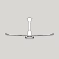 Modern White Ceiling Air Conditioning Fan With Sleek Design For Home Use
