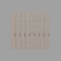 Modern Wooden Sideboard with Sleek Cabinet Doors and Simple Black Dot Handles