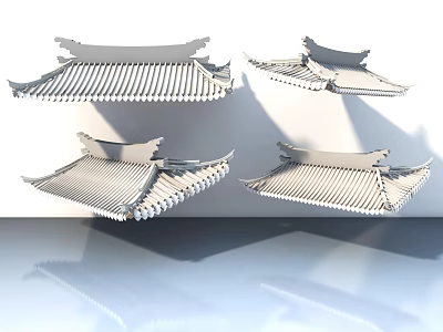 Modern Sofa Coffee Table Set With Multi Angle Display And Reflection On White Background 3d model