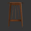 Classic Wooden Two Tier Cart With Shelves And Rolling Wheels