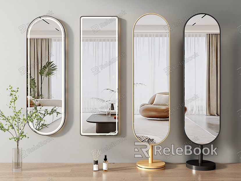 Modern Dressing Mirror Floor Mirror Full-length Mirror Fitting Mirror Dressing Mirror model