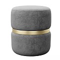 Vintage sofa stool footstool pouf Yamma velvet 3d model