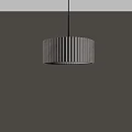 Modern White Pleated Circular Chandelier With Soft Fabric Lighting Shade