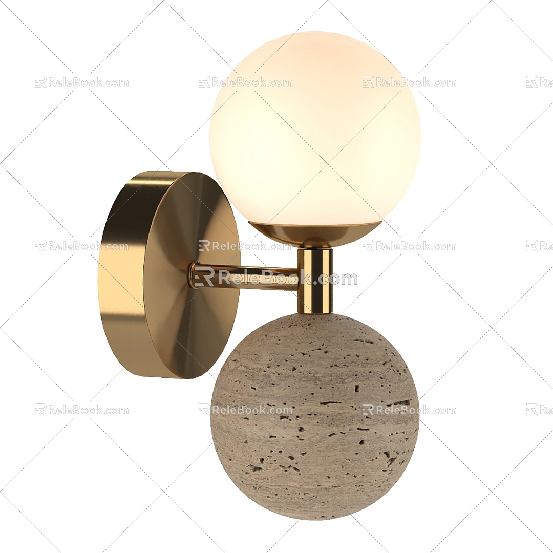 Modern Simple Light Luxury Wall Lamp Wall Lamp Simple Light Luxury Wall Lamp Spherical Wall Lamp 3d model