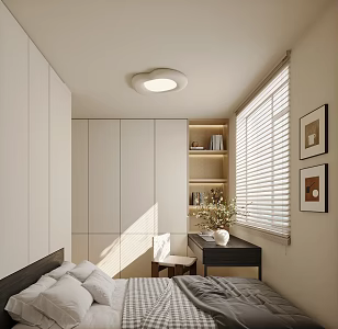 Modern Tatami Bedroom 3d model
