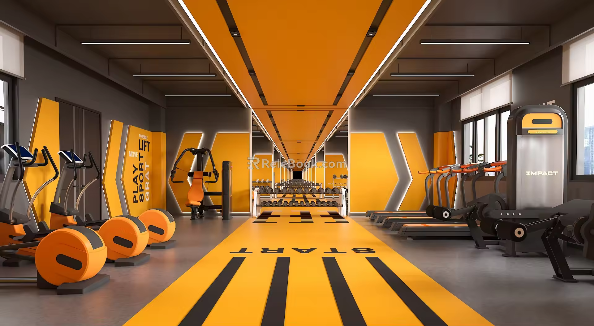 Gym SU model 3d model