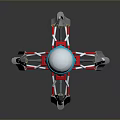 Space Rocket Design Featuring White Body Blue Section And Green Thrusters