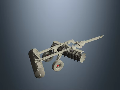 Advanced Agricultural Equipment With Cultivator Tines Wheel Mechanism And Frame Structure 3d model