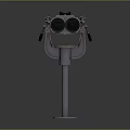 Commercial Coin Operated Binoculars Stand With Stable Base For Public Viewing Areas