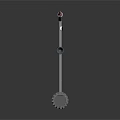 Portable Metal Stand With Wheels Three Horizontal Bars And Top Hooks