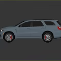 Blue Sporty SUV With Black Stripes And Modern Alloy Wheels Design