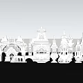 White Castle Architecture Photo Spot With Decorative Spires Arches And Blue Sky
