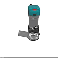 Makita Electric Router Woodworking Power Tool With Blue Silver Design And Black Base