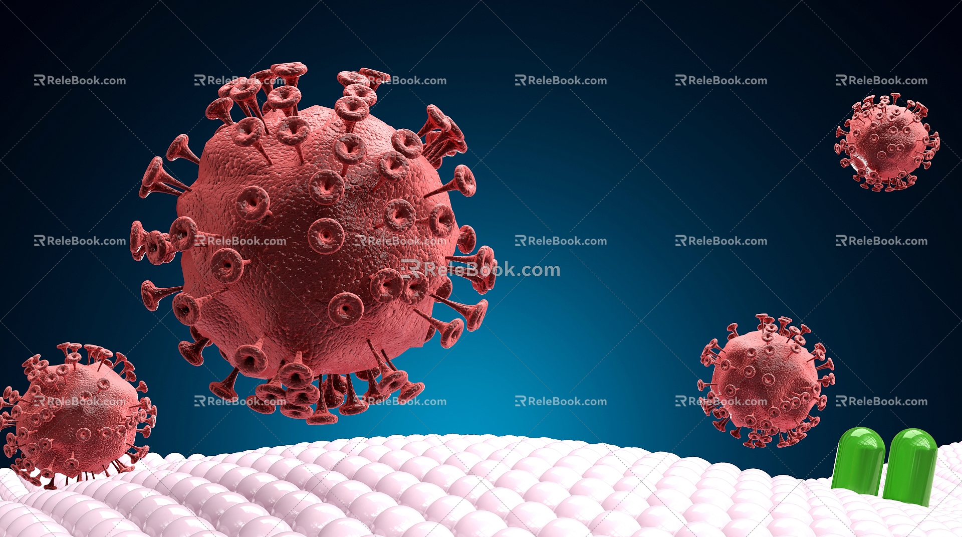 Modern Viruses Virus Infection 3d model