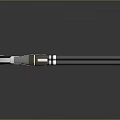 Shiny Revolver With Silver And Gold Metal Parts Black Barrel And Reflective Grip