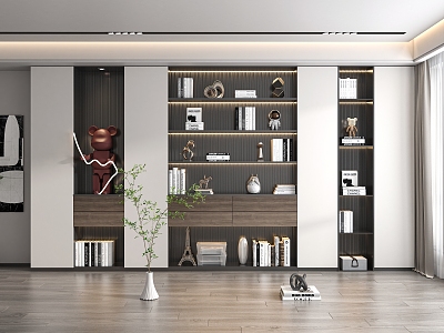 Modern bookcase 3d model