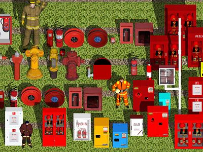 Modern fire fighting equipment fire extinguisher box fire hydrant fire fighting equipment model