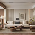Warm Modern Wood Tone Living And Dining Room Interior Design With Cozy Home Furnishings