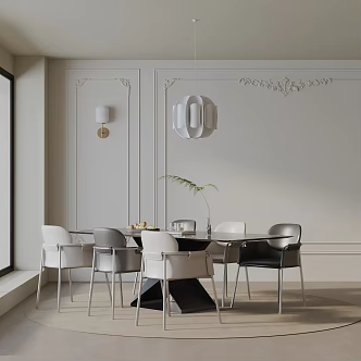 Modern dining table 3d model