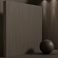 Light Toned Wooden Wall Paneling with Simple Decorative Sphere in Modern Interior